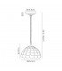 1 Light Downlighter Ceiling Pendant E27 With 30cm Tiffany Shade, Beige, Clear Crystal, Aged Antique Brass - 2