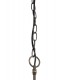 3 Light Downlighter Ceiling Pendant E27 With 30cm Tiffany Shade, Beige, Clear Crystal, Aged Antique Brass - 9