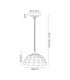 1 Light Downlighter Ceiling Pendant E27 With 40cm Tiffany Shade, Beige, Clear Crystal, Aged Antique Brass - 2