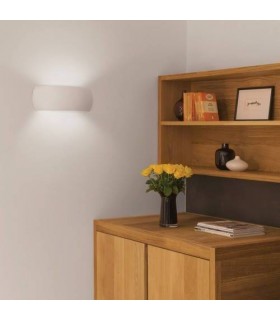 1 Light Indoor Wall Light White Ceramic Plaster, E27 - 2