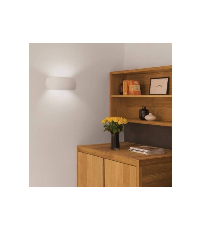 1 Light Indoor Wall Light White Ceramic Plaster, E27 - 2