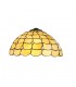 1 Light Downlighter Ceiling Pendant E27 With 40cm Tiffany Shade, Beige, Clear Crystal, Aged Antique Brass - 6
