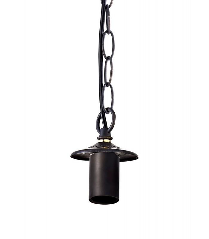 1 Light Downlighter Ceiling Pendant E27 With 40cm Tiffany Shade, Beige, Clear Crystal, Aged Antique Brass - 8