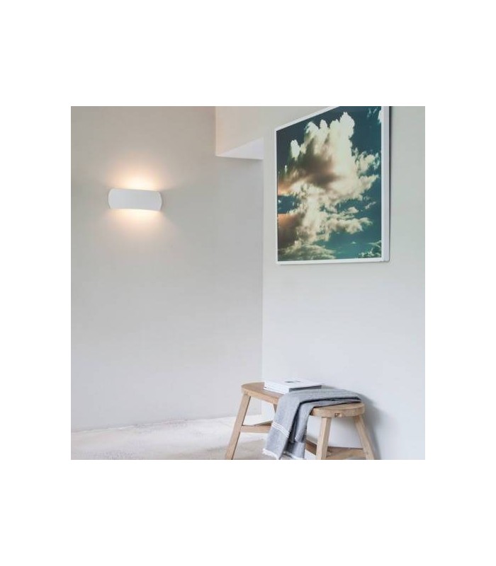 1 Light Indoor Wall Light White Ceramic Plaster, E27 - 3