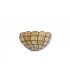 1 Light Downlighter Ceiling Pendant E27 With 50cm Tiffany Shade, Beige, Clear Crystal, Aged Antique Brass - 3