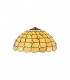 1 Light Downlighter Ceiling Pendant E27 With 50cm Tiffany Shade, Beige, Clear Crystal, Aged Antique Brass - 7