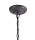 1 Light Downlighter Ceiling Pendant E27 With 50cm Tiffany Shade, Beige, Clear Crystal, Aged Antique Brass - 8