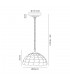 2 Light Downlighter Ceiling Pendant E27 With 50cm Tiffany Shade, Beige, Clear Crystal, Aged Antique Brass - 2