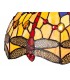 2 Light Downlighter Ceiling Pendant E27 With 30cm Tiffany Shade, Blue, Orange, Crystal, Aged Antique Brass - 5