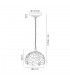 3 Light Downlighter Ceiling Pendant E27 With 30cm Tiffany Shade, Blue, Orange, Crystal, Aged Antique Brass - 2