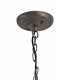3 Light Downlighter Ceiling Pendant E27 With 30cm Tiffany Shade, Blue, Orange, Crystal, Aged Antique Brass - 7