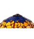 3 Light Downlighter Ceiling Pendant E27 With 40cm Tiffany Shade, Blue, Orange, Crystal, Aged Antique Brass - 3