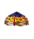 3 Light Downlighter Ceiling Pendant E27 With 40cm Tiffany Shade, Blue, Orange, Crystal, Aged Antique Brass - 6