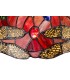 2 Light Downlighter Ceiling Pendant E27 With 30cm Tiffany Shade, Purple, Pink, Crystal, Aged Antique Brass - 4