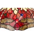 3 Light Downlighter Ceiling Pendant E27 With 30cm Tiffany Shade, Purple, Pink, Crystal, Aged Antique Brass - 5