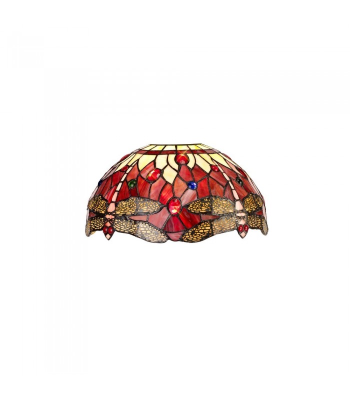 3 Light Downlighter Ceiling Pendant E27 With 30cm Tiffany Shade, Purple, Pink, Crystal, Aged Antique Brass - 6