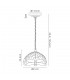 1 Light Downlighter Ceiling Pendant E27 With 40cm Tiffany Shade, Purple, Pink, Crystal, Aged Antique Brass - 2