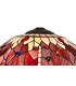 2 Light Downlighter Ceiling Pendant E27 With 40cm Tiffany Shade, Purple, Pink, Crystal, Aged Antique Brass - 3