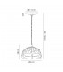 3 Light Downlighter Ceiling Pendant E27 With 40cm Tiffany Shade, Purple, Pink, Crystal, Aged Antique Brass - 2