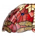 3 Light Downlighter Ceiling Pendant E27 With 40cm Tiffany Shade, Purple, Pink, Crystal, Aged Antique Brass - 5