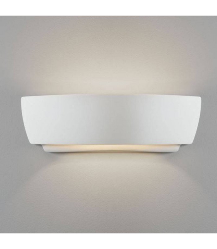 1 Light Indoor Wall Light White Ceramic Plaster, E27 - 1