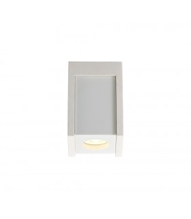 1 Light Ceiling GU10, White Paintable Gypsum With Matt White Cover - 1
