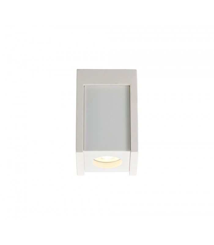 1 Light Ceiling GU10, White Paintable Gypsum With Matt White Cover - 1