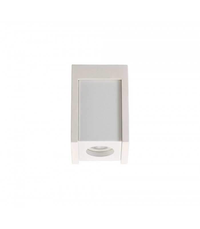 1 Light Ceiling GU10, White Paintable Gypsum With Matt White Cover - 3