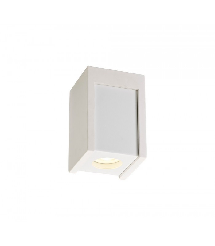 1 Light Ceiling GU10, White Paintable Gypsum With Matt White Cover - 4