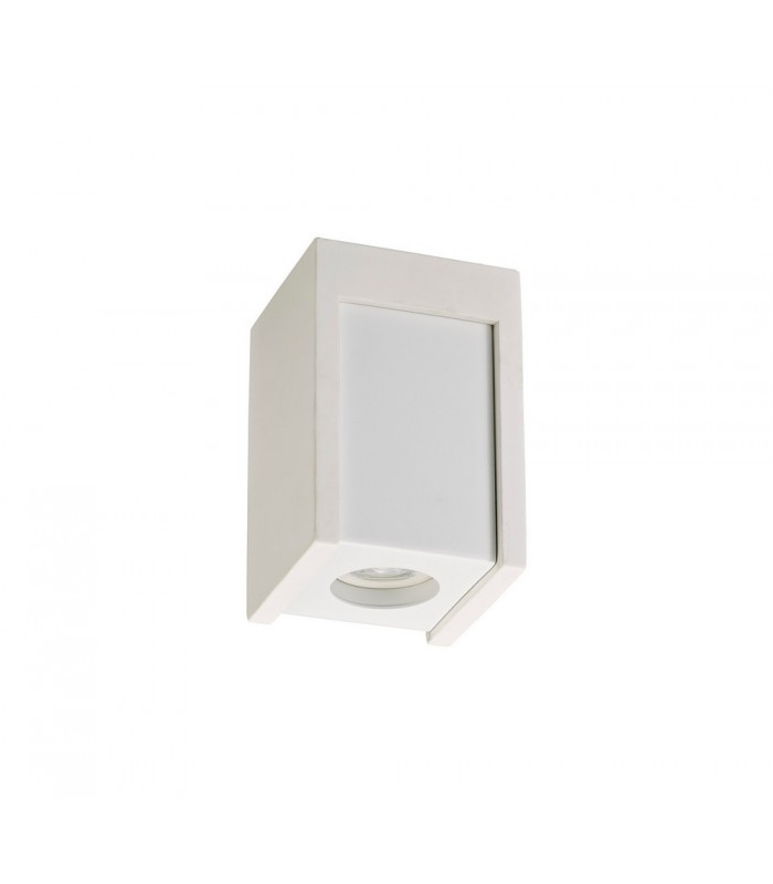 1 Light Ceiling GU10, White Paintable Gypsum With Matt White Cover - 5
