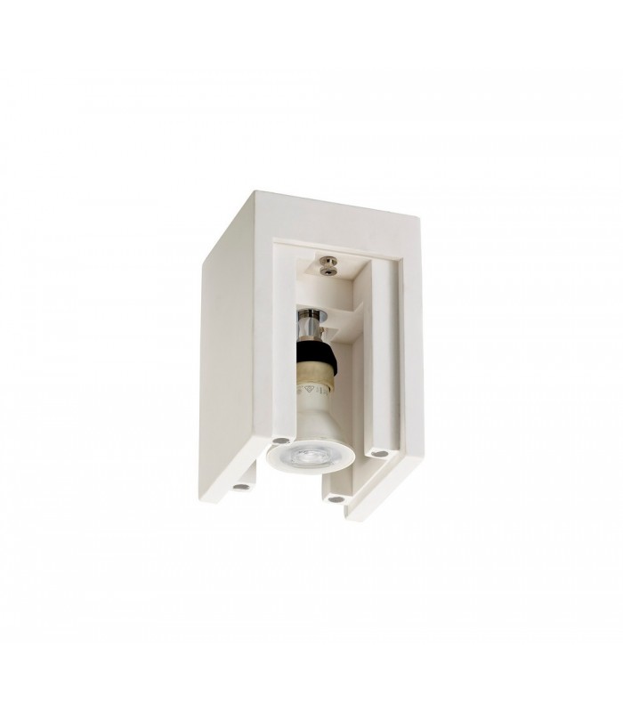 1 Light Ceiling GU10, White Paintable Gypsum With Matt White Cover - 9