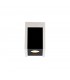 1 Light Ceiling GU10, White Paintable Gypsum With Matt Black Cover - 1