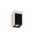 1 Light Ceiling GU10, White Paintable Gypsum With Matt Black Cover - 4
