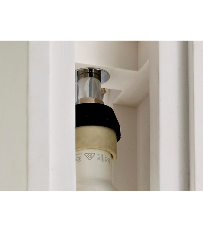 1 Light Ceiling GU10, White Paintable Gypsum With Matt Black Cover - 12
