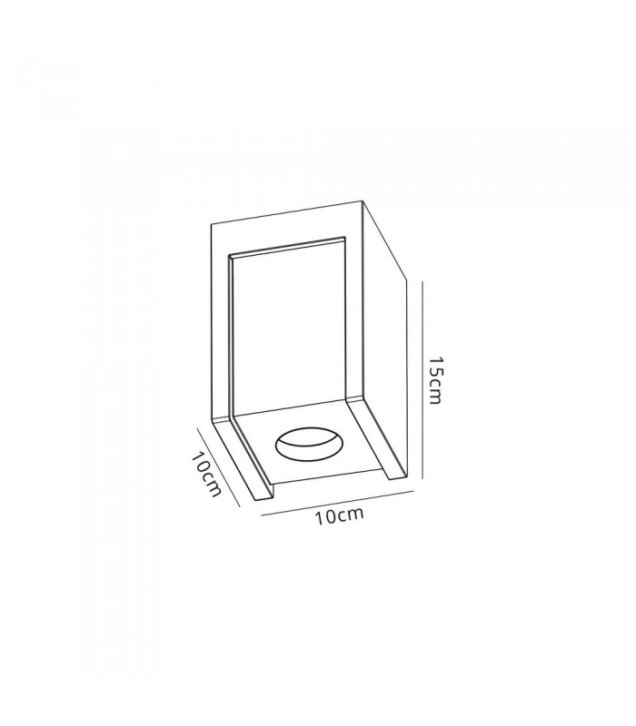 1 Light Ceiling GU10, White Paintable Gypsum With Polished Chrome Cover - 2