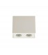 2 Light Ceiling GU10, White Paintable Gypsum With Matt White Cover - 3