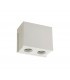 2 Light Ceiling GU10, White Paintable Gypsum With Matt White Cover - 5