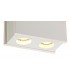 2 Light Ceiling GU10, White Paintable Gypsum With Matt White Cover - 6