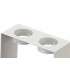 2 Light Ceiling GU10, White Paintable Gypsum With Matt White Cover - 14