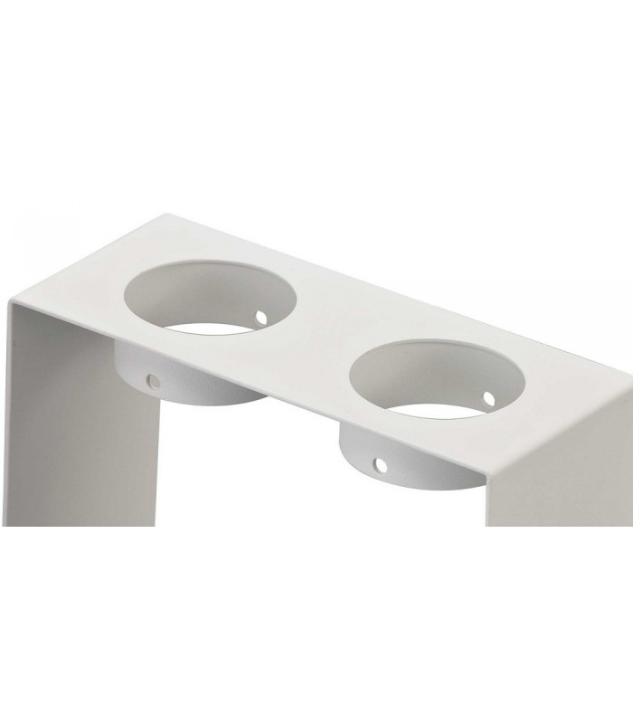 2 Light Ceiling GU10, White Paintable Gypsum With Matt White Cover - 14