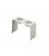 2 Light Ceiling GU10, White Paintable Gypsum With Matt White Cover - 17