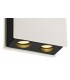2 Light Ceiling GU10, White Paintable Gypsum With Matt Black Cover - 6