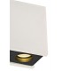 2 Light Ceiling GU10, White Paintable Gypsum With Matt Black Cover - 8