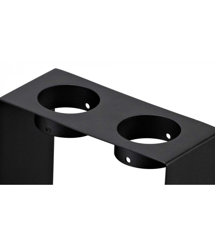 2 Light Ceiling GU10, White Paintable Gypsum With Matt Black Cover - 14