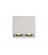 2 Light Ceiling GU10, White Paintable Gypsum With Polished Chrome Cover - 1