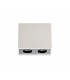 2 Light Ceiling GU10, White Paintable Gypsum With Polished Chrome Cover - 3