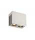 2 Light Ceiling GU10, White Paintable Gypsum With Polished Chrome Cover - 4