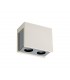 2 Light Ceiling GU10, White Paintable Gypsum With Polished Chrome Cover - 5