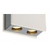2 Light Ceiling GU10, White Paintable Gypsum With Polished Chrome Cover - 6