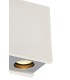 2 Light Ceiling GU10, White Paintable Gypsum With Polished Chrome Cover - 8